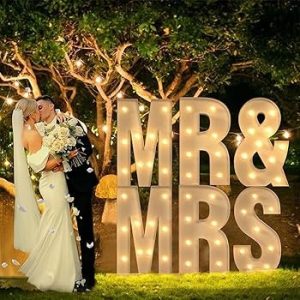 Lettres Lumineuses (Pack "MR & MRS" 6 lettres)